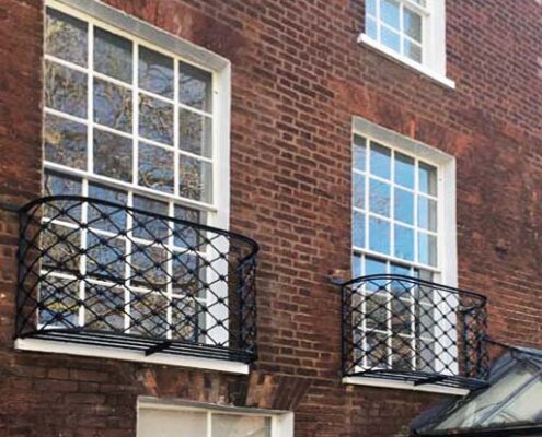 Restored Georgian sash windows