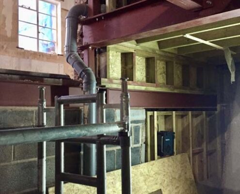 Steel strengthening works