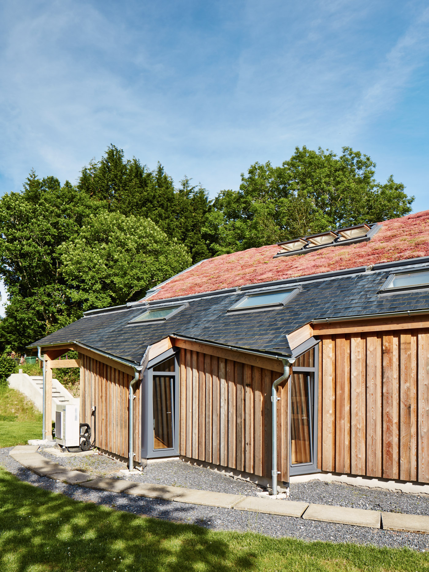 Outside view of hose with timber cladding