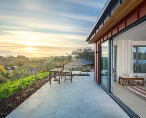 Extension in Exeter looking over the views of the fields